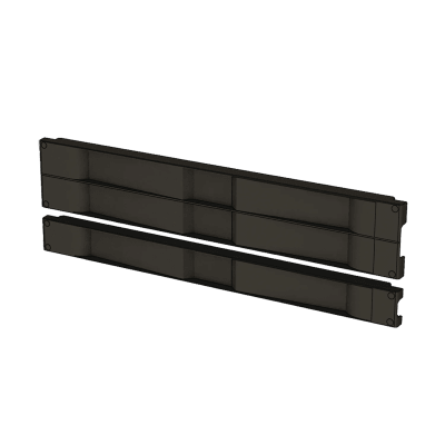 [D19BPT2RU] Tapa Ciega de Plástico de Instalación Rápida (Sin Herramientas / A Presión), para Rack de 19" 2 UR Color Negro