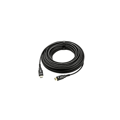 Cable Optico HDMI Híbrido | 4K@60Hz 18 Gbps | 30 m | Fibra OM3 + Cobre | LSHF | Bañado Oro 24K | HDCP 2.2 | HDR | ARC | CEC
