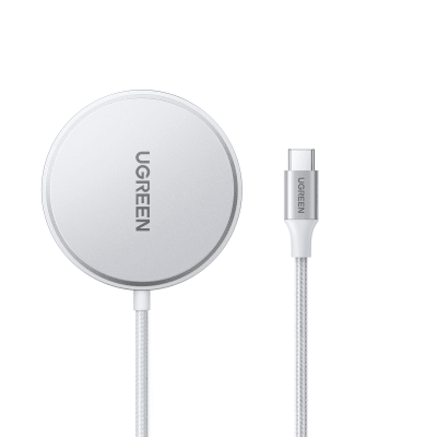 [35565] Cargador Inalámbrico Magnético 15W / Protocolo Qi 2 / USB-C 9V 2.2A / Eficiencia 83% / Protección Multinivel / Material PC+ABS+Aleación Aluminio / Cable 1.5m