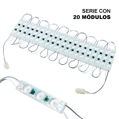 [JUML-2936] Módulo LED Resistente a Intemperie / 4500 Lúmenes / 110V / Luz Blanca 6 500 K / Hasta 20 Módulos en Serie / No Requiere Transformador.