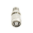 Adaptador en Línea, de Conector TNC Macho Inverso a TNC Hembra, Nquel/ Oro/ Teflón.