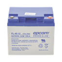 Batería 12 Vcc / 40 Ah / UL / Tecnología AGM-VRLA / Para uso en equipo electrónico Alarmas de intrusión / Incendio/ Control de acceso / Video Vigilancia / Terminales tipo M6 ( HEX ) / Cargador recomendado CHR-250.