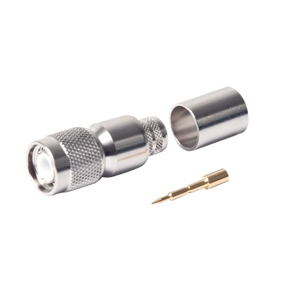 [RFT-1202-I] Conector TNC Macho de Anillo Plegable para LMR-400, 9913, 8214, CNT-400, RFLASH-1113, RG8/U-SYS, Niquel/Oro/Teflón.