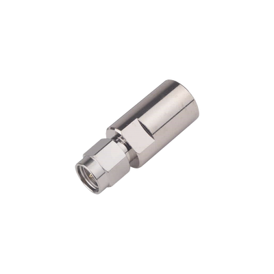[RFE-6111] Adaptador en Línea de Conector FME Macho a SMA Macho, Níquel/ Oro/ Teflón.