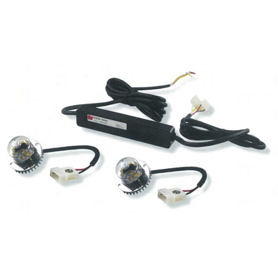 [416-200-43] Par de Lámparas Ocultas Corner Led, Una en Rojo y Otra en Azul, Ideales para Vehículos Encubierto