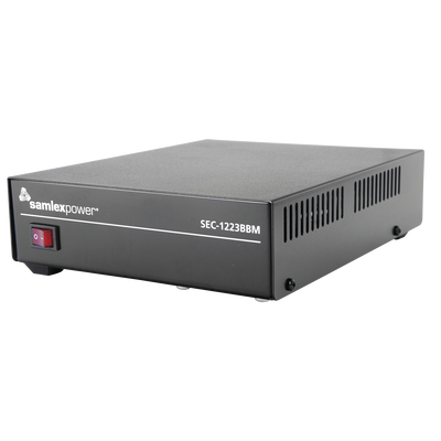[SEC-1223BBM] Fuente de poder 13.8V, 19A, conmutada con circuito cargador de baterías.