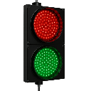 Semáforo / Señalización Rojo y Verde / Diametro 20 cm.