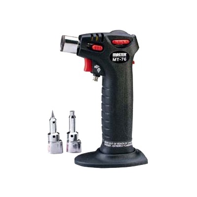 [542-SO-076] Antorcha MASTER MT-76 de Gas Butano, auto-ignicion, flama ajustable e incluye dos accesorios para uso de cautin.