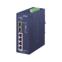 Switch PoE Industrial No Administrable de 4 Puertos PoE 10/100/1000T 802.3at, 2 Puertos SFP 10/1000X