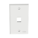 Placa de Pared Vertical, Salida Para 1 Puerto Keystone, Color Blanco