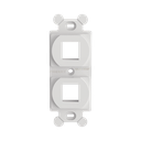 Marco de Módulo Dúplex, Para Placas Frontales Estándar NEMA 106, Acepta 2 Módulos Keystone, Color Blanco