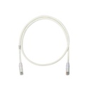 Cable de Parcheo UTP Categoría 6, con Plug Modular en Cada Extremo - 1 Metro (3.28 Pies) - Blanco Mate