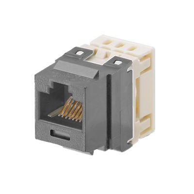 [NKP5E88MIG] Conector Jack Estilo 110 (de Impacto), Tipo Keystone, Categoría 5e, de 8 posiciones y 8 cables, Color Gris