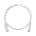 Cable de Parcheo Slim UTP Cat6 - 1 metro, Blanco, Diámetro Reducido (28 AWG)
