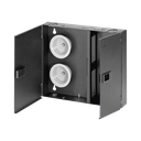 Caja de Conexión de Fibra Óptica, Para Montaje en Pared, Acepta 2 Placas FAP o FMP, Hasta 48 Fibras, Color Negro