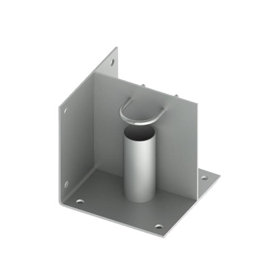 [SLM-BA-2G] Base de piso o esquina para mástil de 2"