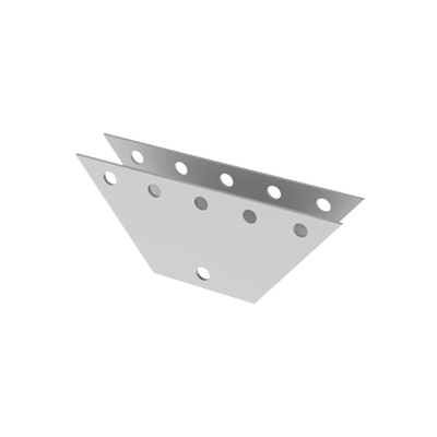 [SJP-5G] Par de Placas Igualadoras para 5 Orificios. Galvanizado por Inmersión en Caliente. 20 x 20 x 50 cm.