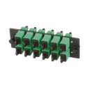 Placa Acopladora de Fibra Optica FAP, Con 12 Conectores SC/APC (12 Fibras), Para Fibra Monomodo OS1/OS2, Color Verde