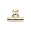Adaptador en T para 75 Ohm de Conector BNC Macho a Doble BNC Hembra, Níquel/ Oro/ Teflón.