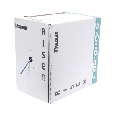 [PUR6C04BU-F] Bobina de Cable UTP, Categoría 6 de Alto Rendimiento (+350 MHz),  23 AWG, PVC (CMR, Riser), Bobina de 305 m, Color Azul