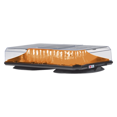 [454-100-HL25] Mini barra de luces Highlighter LED, color Ámbar, Montaje de Succión e Imán, Ideal para Seguridad Privada