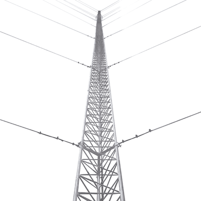 [KTZ-45E-021] Kit de Torre Arriostrada de Piso de 21 m Altura con Tramo STZ45 Galvanizado Electrolítico (No incluye retenida).