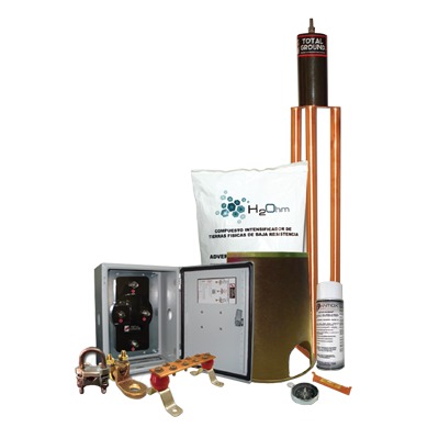 [KIT-MASTER-45K] Kit de tierra Física Modelo TG45K con Electrodo Magnetoactivo 50 x 11.5 cm, Capacidad Max: 45 AMP