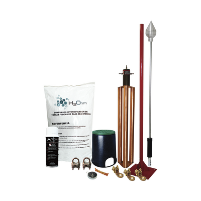 [KIT-MASTER-ALU] Kit Pararrayo con Accesorios para Protección de Diámetro de 80 m.