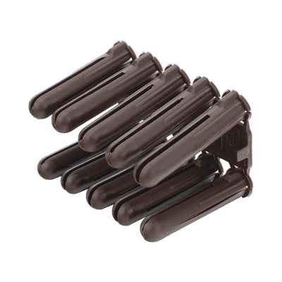 [TP-2B] Taquete cafe 5/16" para tornillo 10mm x 1 3/4" (100pzs) (1104-04100)