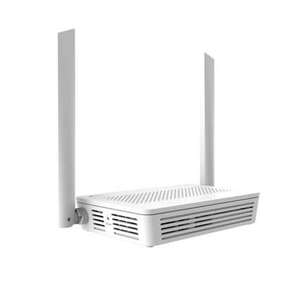 ONT GPON WiFi doble banda (2.4/5 GHz), 2 puertos LAN GE + 2 FE, conector SC/APC, hasta 867 Mbps