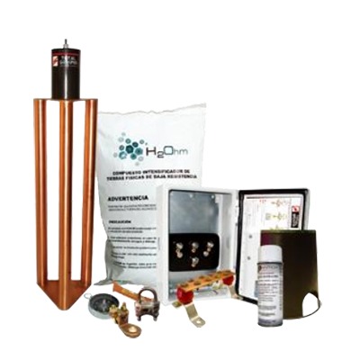 [KIT-MASTER-400K] Kit de Tierra Física Con Electrodo Magnetoactivo Capacidad Max: 400 AMP