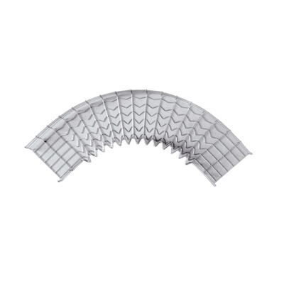 [CH-C90-116/400EZ] Curva Pre-Fabricada Horizontal de 90° con medidas de 116 mm de Peralte y 400 mm Ancho (116/400 mm)