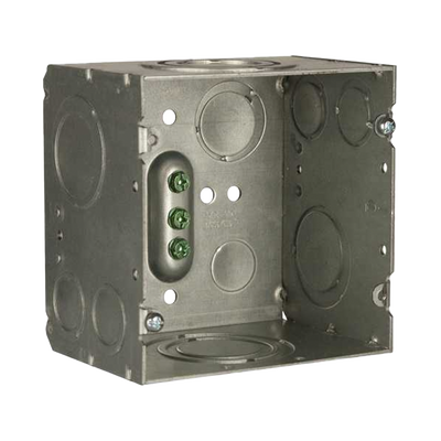 [HUB260] Caja Cuadrada 4- 11/16" x 4 11/16"/ Profundidad de 3-1/4"/ 2 Entradas  1", 1 1/4", 1 1/2", 2", 2 Entradas 1"-1 1/4", 2 Entradas 3/4 "- 1", 4 Entradas 1/2" - 3/4", 2 Entradas 1/2".