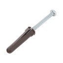 Paquete de 10 taquetes café 1 3/4" y 10 tornillos 10mm x 1 3/4" (1104-05002)