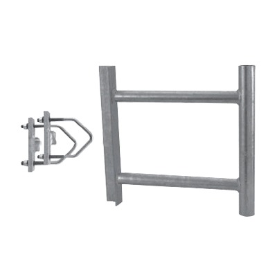 [ANTM-433] Montaje de Soporte Lateral en Forma de H para Instalar Antenas Colineales de Fibra de Vidrio a una Separación de 38 cm. de la Torre.