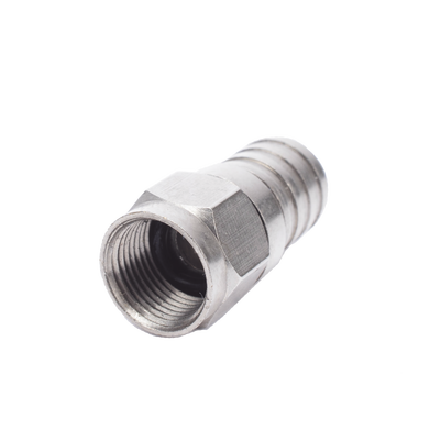 [RFF-1402-08] Conector F Macho, 75 Ohm, Plegable para Cable RG-6/U sin pin, Niquel/Polietileno.