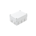 Caja Estanca de PVC Para Derivación y Conexión, 10 Entradas, Tapa con Tornillo de 1/4" de Vuelta, 150x110x70 mm (Área interna), Uso Exterior IP55, Material que no Propaga el Fuego y Libre de Hálogenos