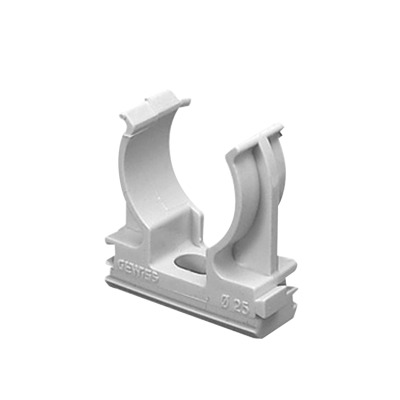 [GW-50-604] Soporte de presión (Abrazadera), PVC Auto-extinguible, abierto para tubería de 32 mm