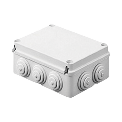 [GW-44-010] Caja Estanca de PVC Para Derivación y Conexión, 12 Entradas, Tapa Atornillada, 380x300x120 mm (Área interna), Uso Exterior IP55, Material que no Propaga el Fuego y Libre de Hálogenos