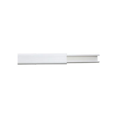 [TMK-0812] Canaleta color blanco de PVC auto extinguible,  de una via, 12 x 8  tramo 2m. (5001-01253)