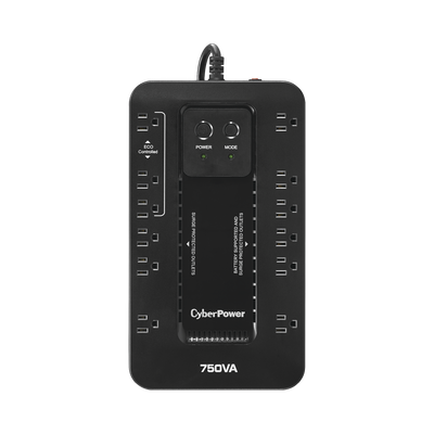 [EC750G] UPS de 750 VA/450 W, Topología Standby con Modo Ahorrador ECO, Entrada 120 Vca NEMA 5-15P, Con 12 Tomas NEMA 5-15R