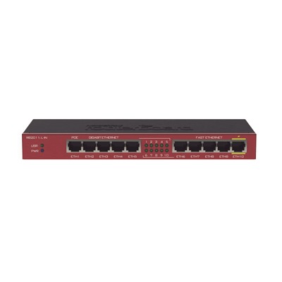 [RB2011IL-IN] RouterBoard Mikrotik RB2011iL-IN 5 Puertos Fast-Ethernet, 5 Puertos Giga-Ethernet