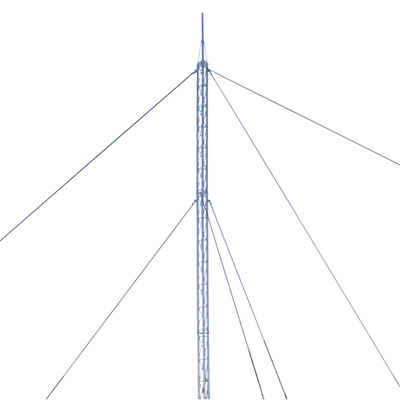 [KTZ-30E-012P] Kit de Torre Arriostrada de Techo de 12 m con Tramo STZ30 Galvanizado Electrolítico (No incluye retenida).
