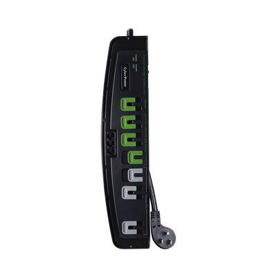 [CSP706TG] Multicontacto Con Supresor de Picos, Voltaje de Entrada 125 Vca NEMA 5-15P, Con 7 Salidas NEMA 5-15R, 2250 Joules, Protección RJ11