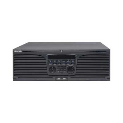[DS-9664NI-I16] NVR 12 megapixel (4K) / 64 canales IP / Soporta Cámaras con AcuSense  / 16 Bahías de Disco Duro / 2 Tarjetas de Red / Soporta RAID con Hot Swap / HDMI en 4K / Soporta POS