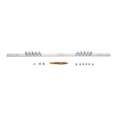 [RGRB19U] Barra de Conexión a Tierra, Para Rack de 19", Con 20 Orificios Para Conexión Rápida de Equipos, Incluye 20 Tornillos # 12-24 x 1/2" Instalados