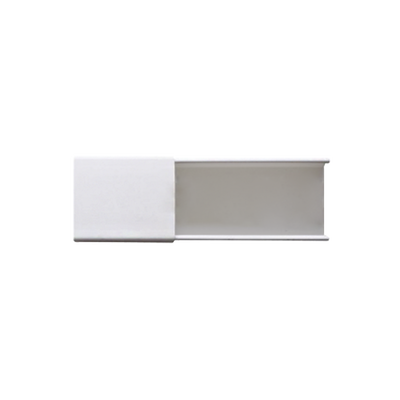 [PT-48-SD] Canaleta blanca sin división, de PVC auto extinguible, 48 x 16 x tramo 2.5m (6101-01260