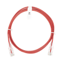 Cable de Parcheo Slim UTP Cat6 - 2 m Rojo Diámetro Reducido (28 AWG)