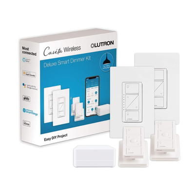 [PBDGPKG2W] (Caseta Wireless) Kit Hub controlador, 2 atenuadores, 2 controles remotos, 2 base mesa y 2 tapas.
