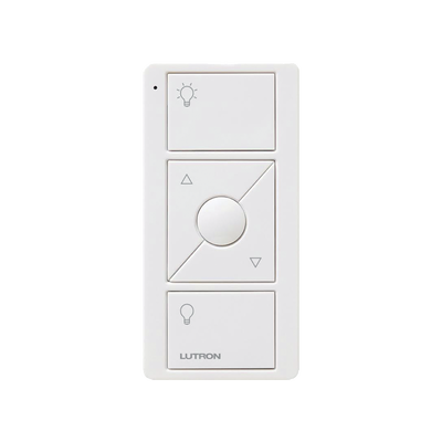 [PJ23BRLWHL01R] Control remoto PICO 3 botones encender/apagar, atenuador (dimmer) y botón favorito, complemente con un atenuador Caseta, RA2, RadioRa2.